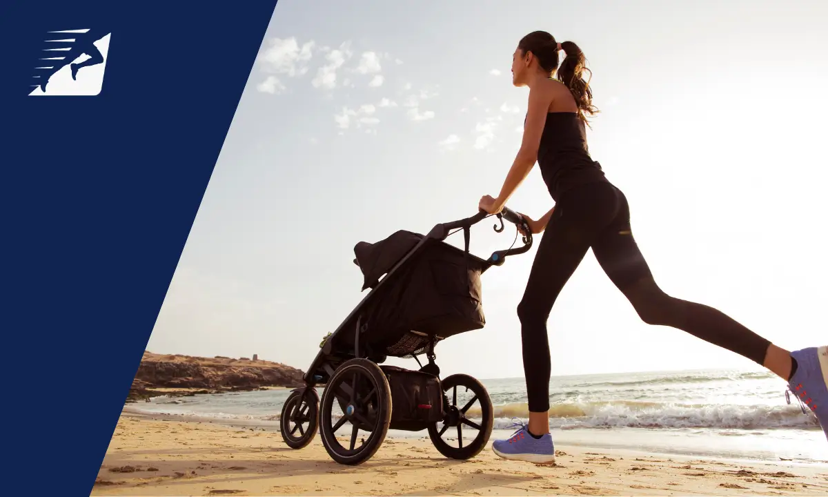 Symbolfoto Laufen mit Kinderwagen