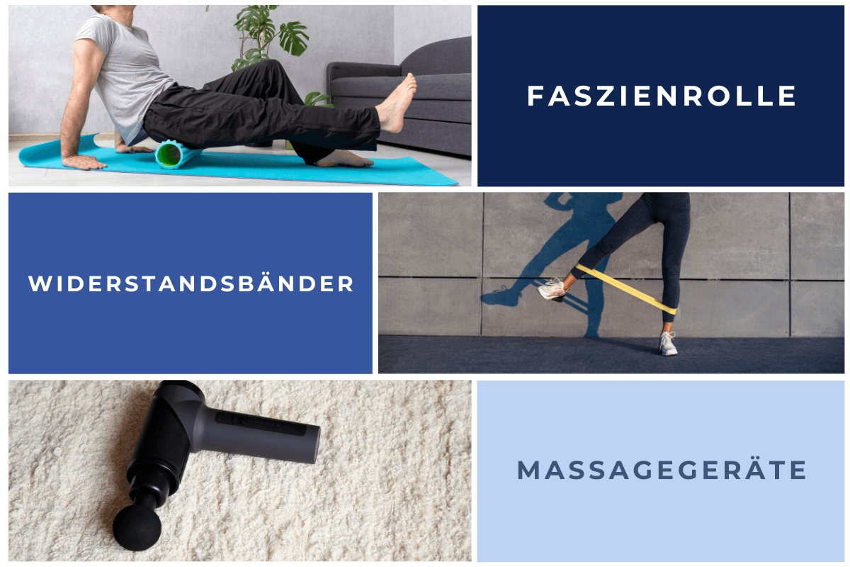 Faszienrollen, Widerstandsbänder und Massagegeräte sind sehr effektive Mittel zur Optimierung der Regeneration