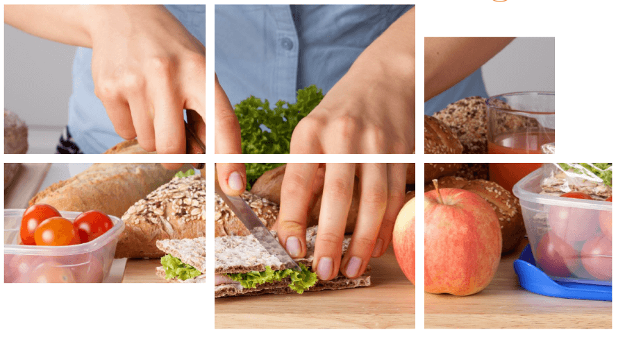 Eine Person beim Zubereiten von Frühstück