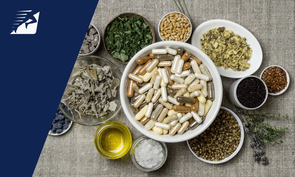 Eine Schüssel mit Nahrungsergänzugsmittel