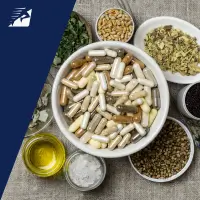 Eine Schüssel mit Nahrungsergänzugsmittel