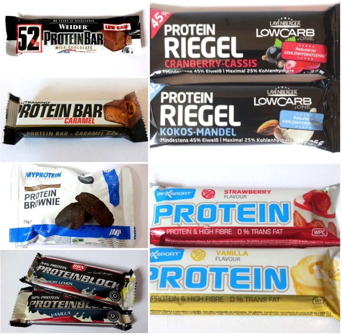 Gesunde Proteinriegel und Eiweißriegel