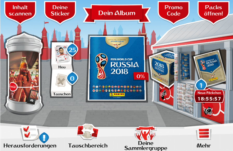 Promo-Codes Panini Digital Sticker Album - Fussball-WM 2018