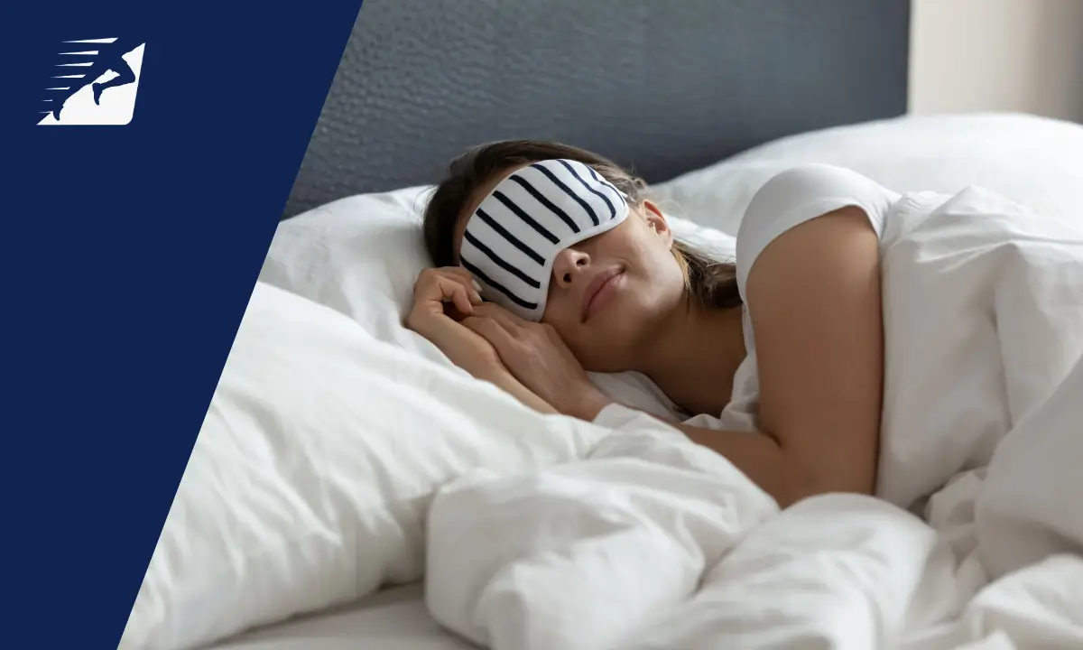 Eine Frau beim Schlafen im Bett