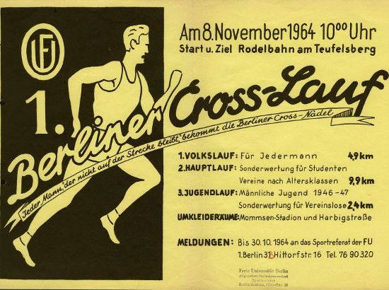 Die 1. Auflage des Cross Country Laufes vor 50 Jahren (C) Archiv Horst Milde