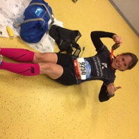 Cindy Haase beim Amsterdam Marathon