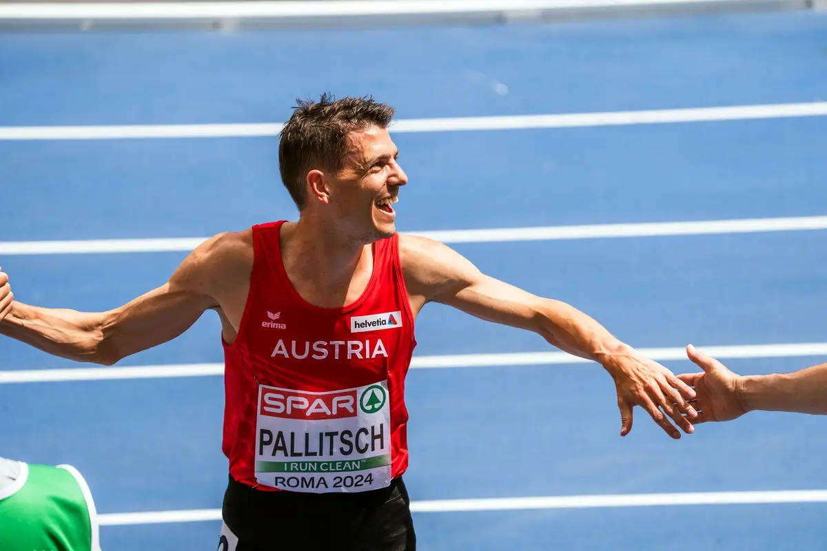 Raphael Pallitsch nach seinem Finaleinzug bei der EM 2024 in Rom.