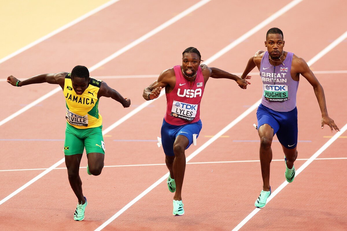 Noah Lyles triumphiert im WM-Finale über die 100 Meter.