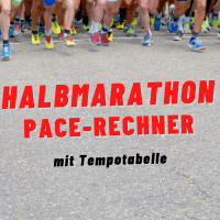 Halbmarathon Pace-Rechner und Tempotabelle