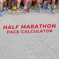 Half marathon pace calculator and pace table