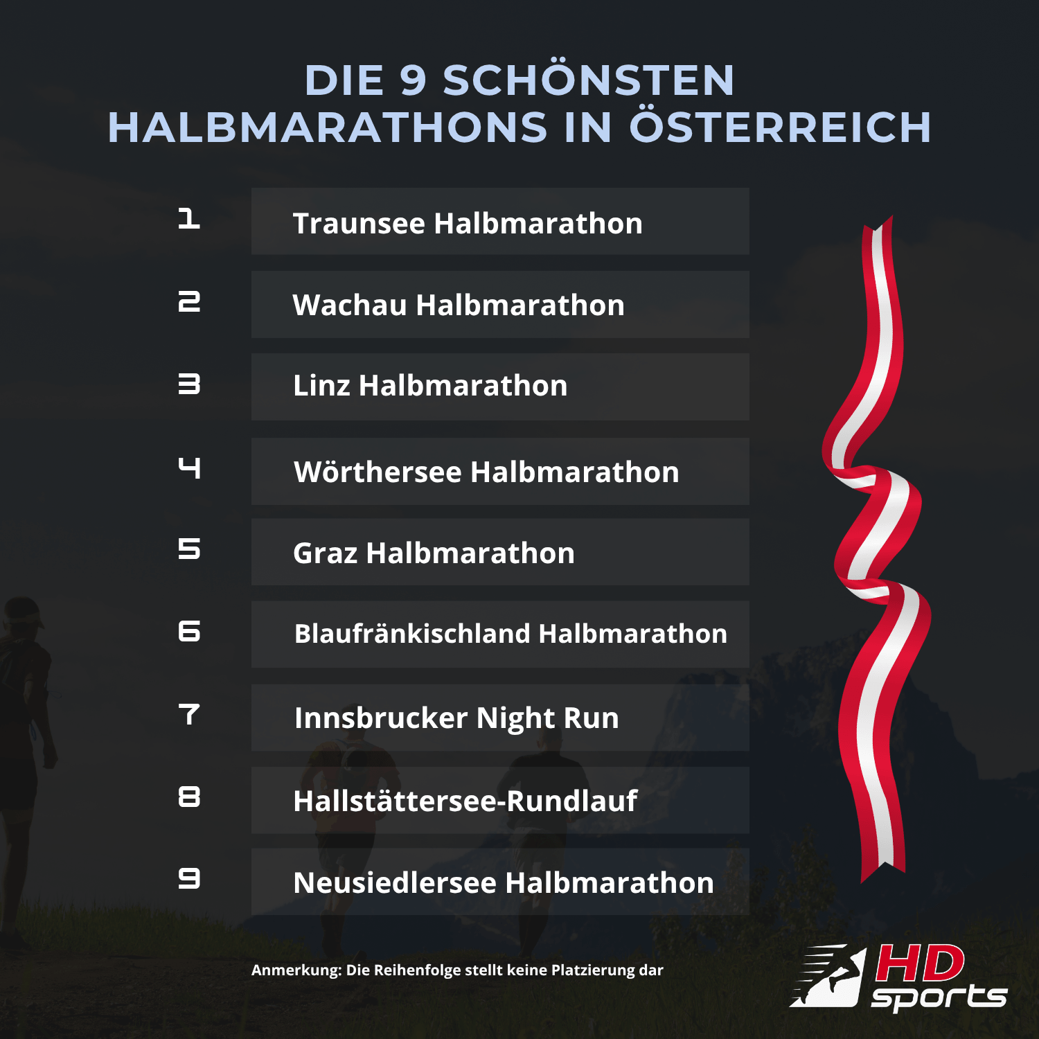 Die schönsten Halbmarathon in Österreich Die 9 schönsten Halbmarathons in Österreich