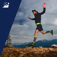 Ein Läufer beim Laufen auf Trails