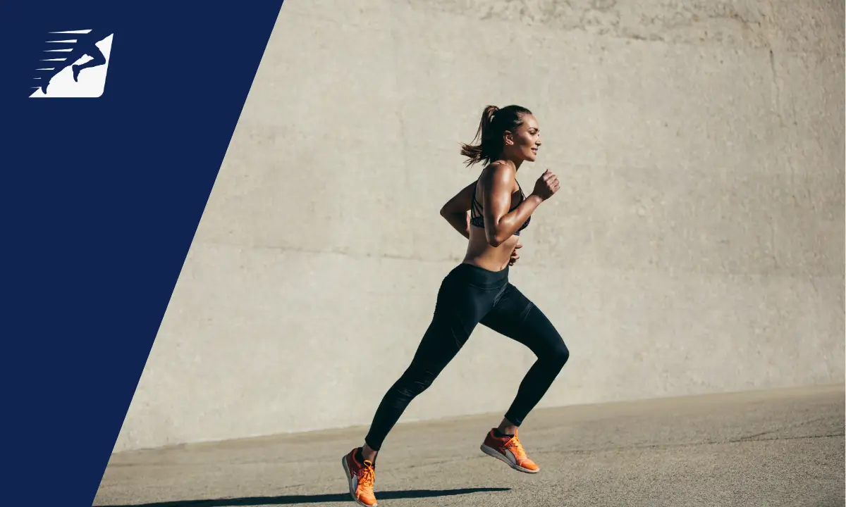 Eine Läuferin beim Lauftraining