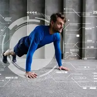 Ein Mann bei Liegestützen