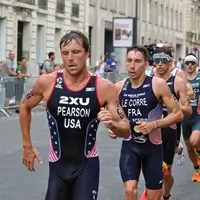 Triathlet Morgan Pearson beim Laufen