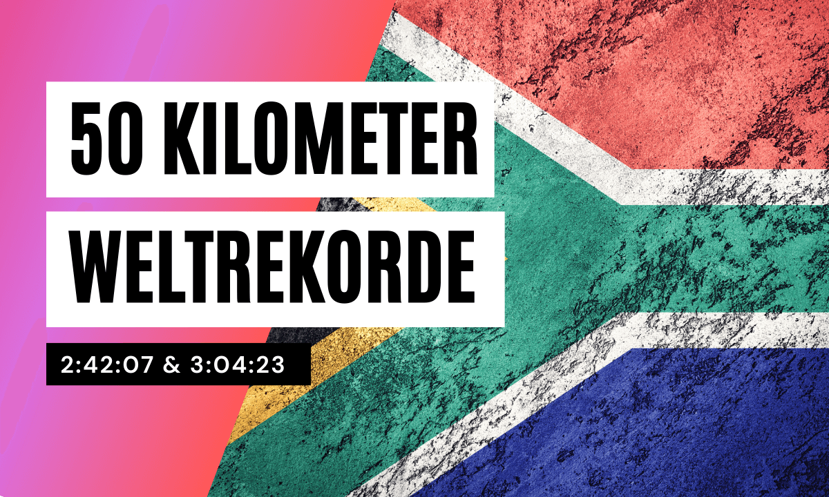 50 km Weltrekord Irvette van Zyl, Ketema Negas