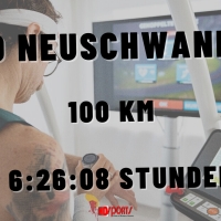 Florian Neuschwander  Weltrekordversuch 100 km Laufband 