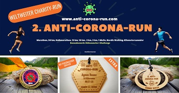 Die offiziellen Medaillen des Anti Corona Run