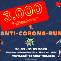Bereits über 3.000 Teilnehmer beim 1. Anti Corona Run