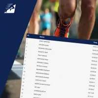 Ergebnisliste einer Laufveranstaltung