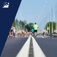 Ein Läufer bei einem Wettkampf