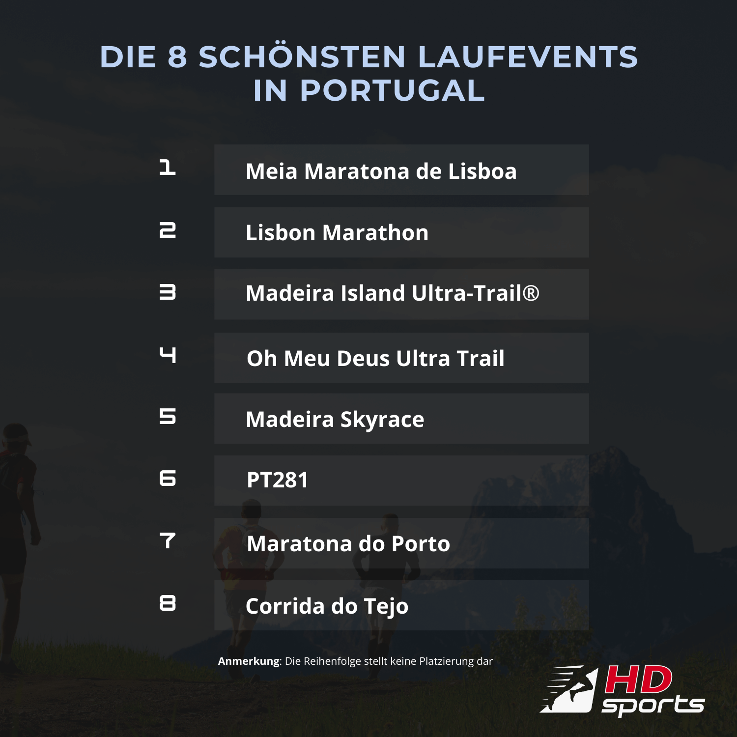 Die schönsten Laufveranstaltungen in Portugal