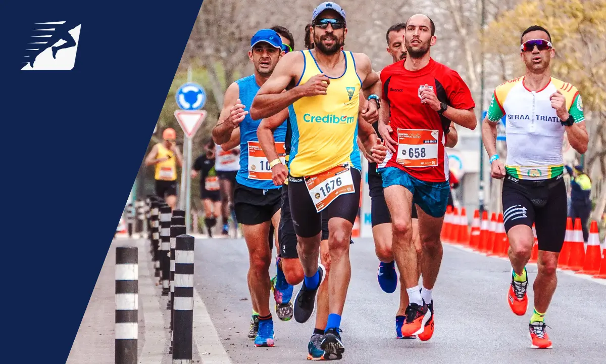 Mehrere Männer bei einem Lauf-Wettkampf