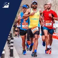 Mehrere Männer bei einem Lauf-Wettkampf