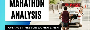 Marathon average times for women and men
