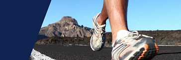 Fußaufsatz beim Laufen