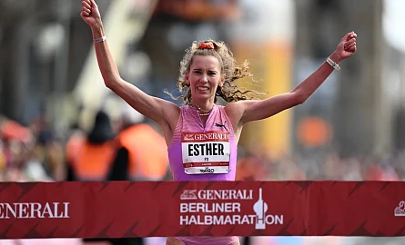 Esther Pfeiffer beim Berliner Halbmarathon