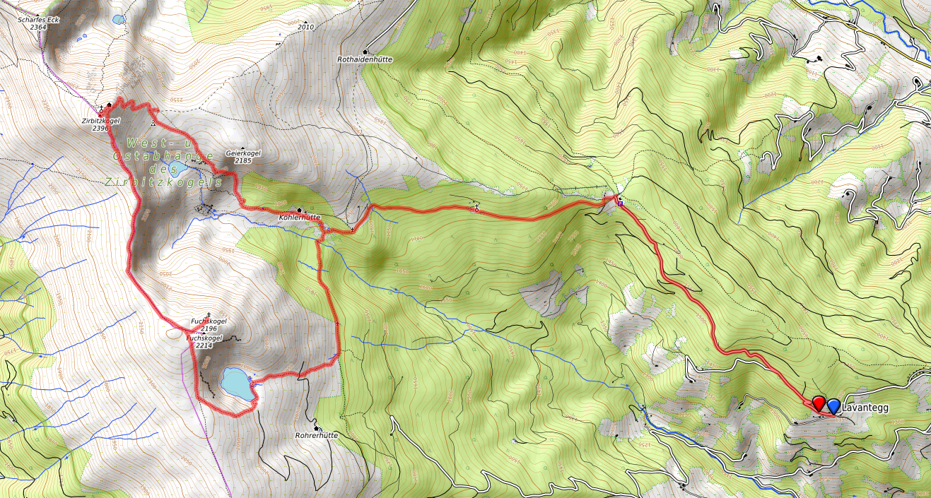Zirbitzkogel Route bzw. Strecke Zirbitzkogel Route bzw. Strecke