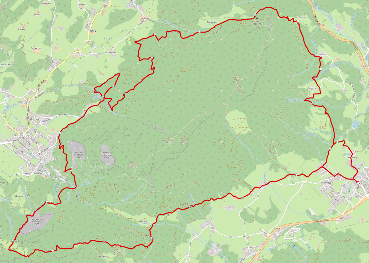 Strecke Pölven Trail bei der Tour de Tirol