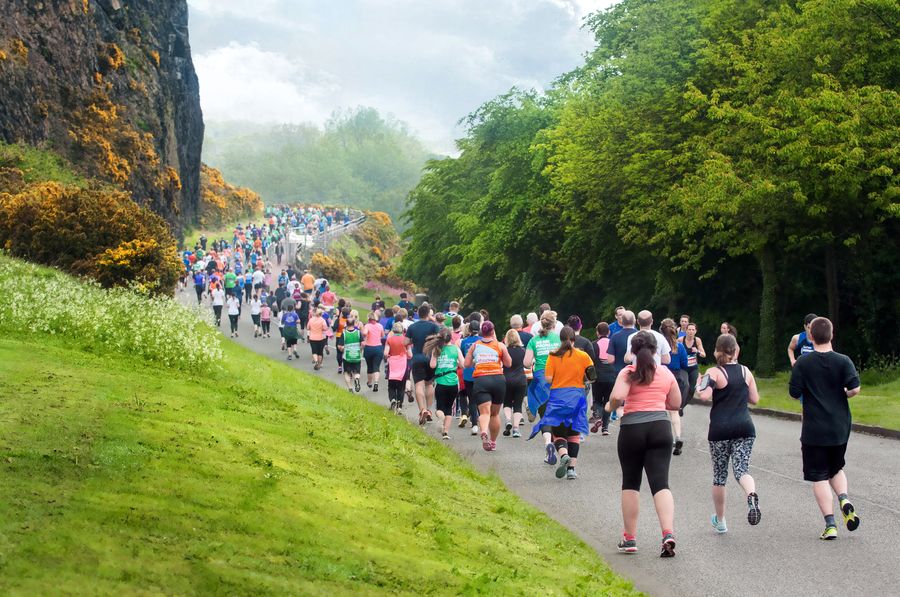 Die Strecke des Edinburg Marathon: Ein Mix aus Stadt & Natur. Foto Paul Roberts