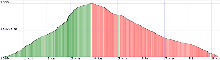 Topo und Höhenprofil Reisstalersteig