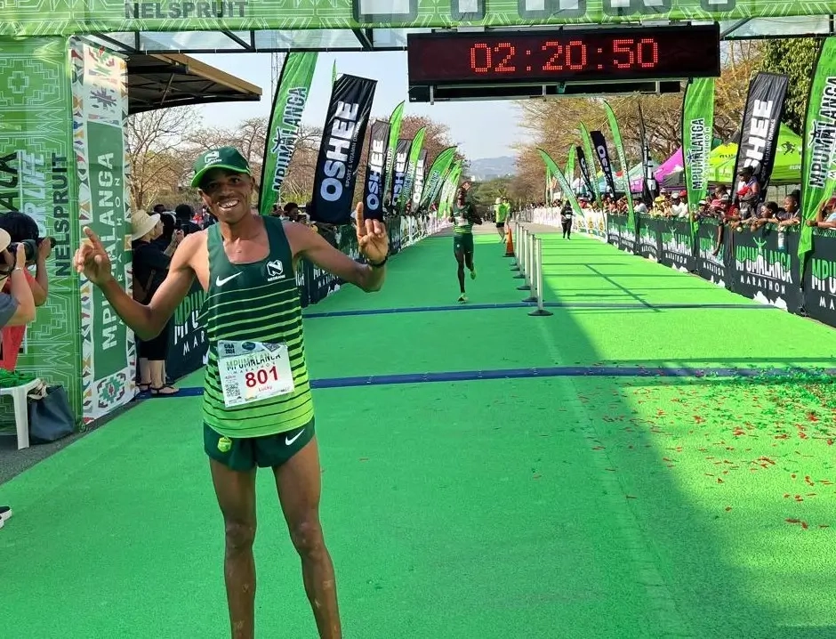Mpumalanga Marathon Zweiter Oldie Lucky Mohale