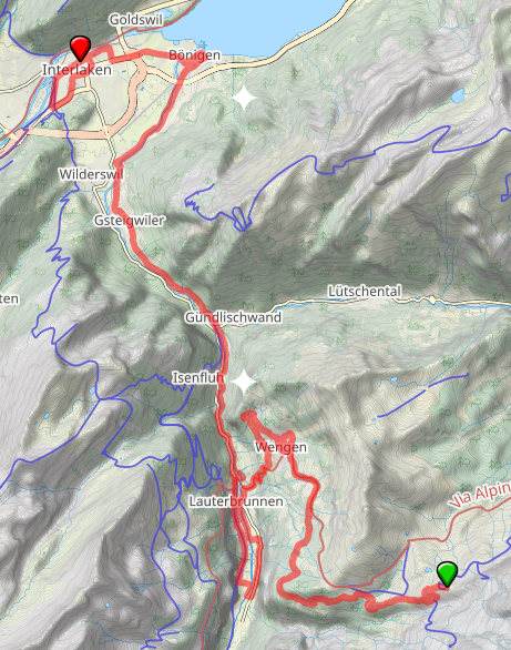 Strecke Jungfrau-Marathon