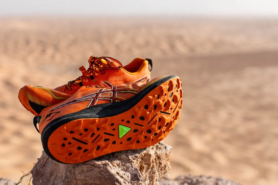 Die Sohle des Asics Fujispeed