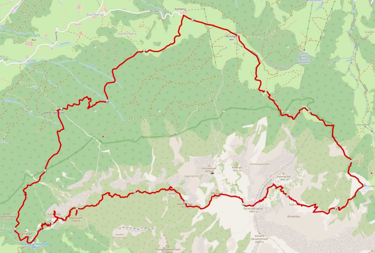 Pyramidenspitze Strecke