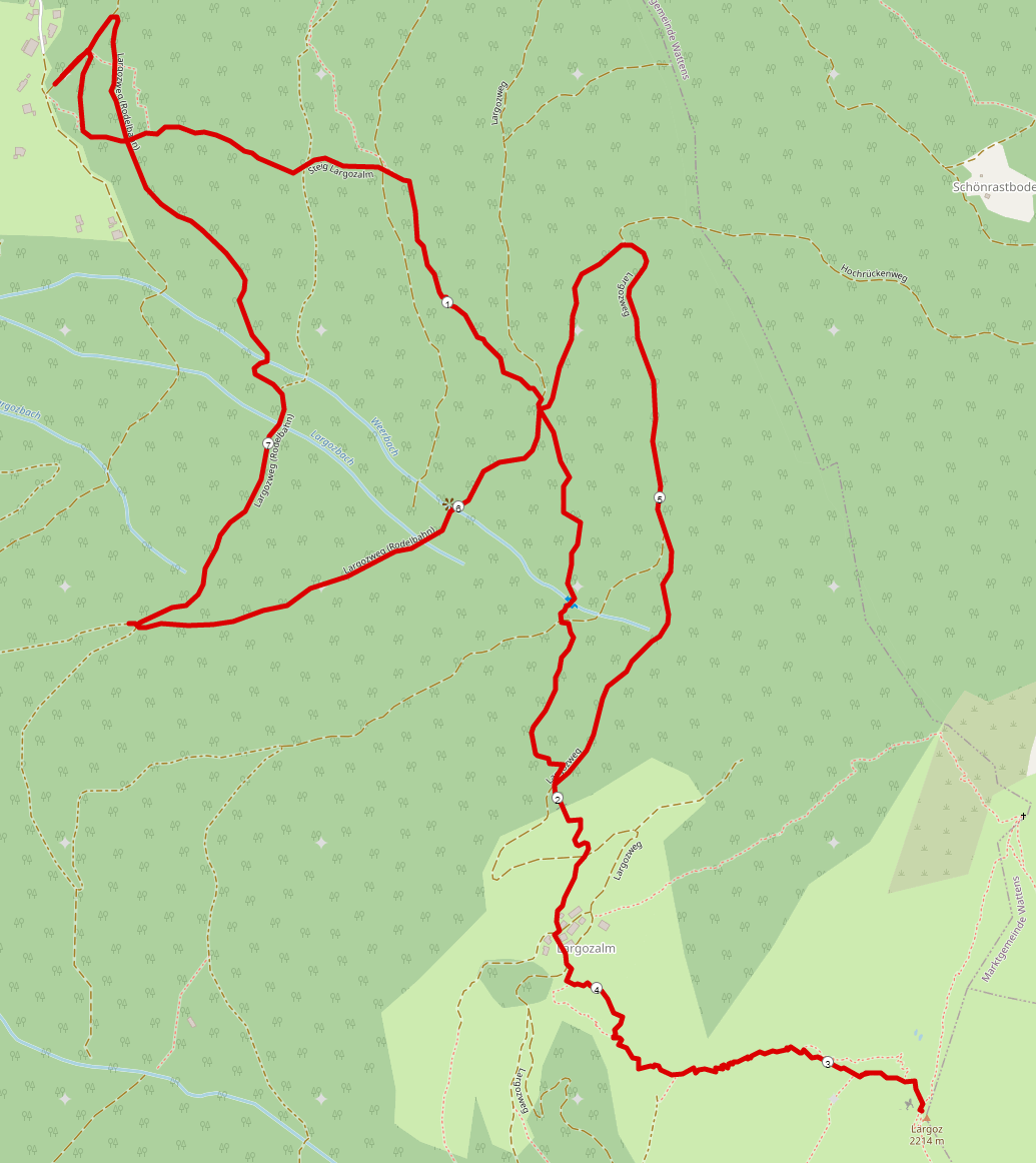 Largoz Streckenplan