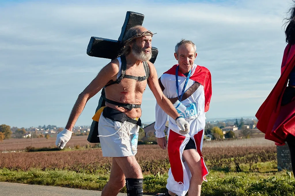 Marathon du Beaujolais: Jesus war auch da