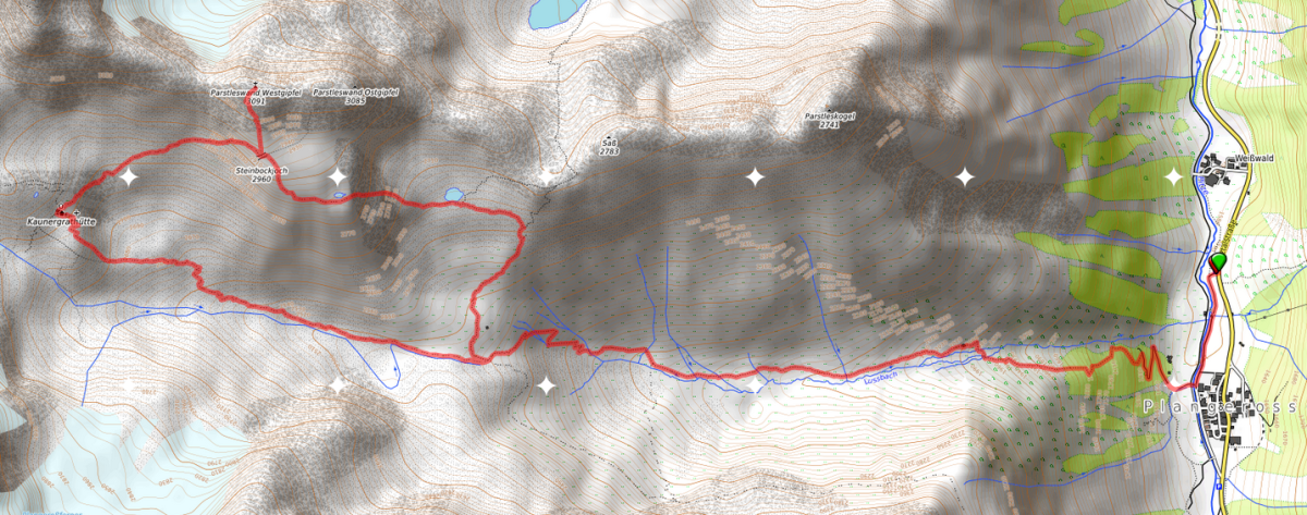 Parstleswand Normalweg Mit Kaunergrathuette 46 1660986714