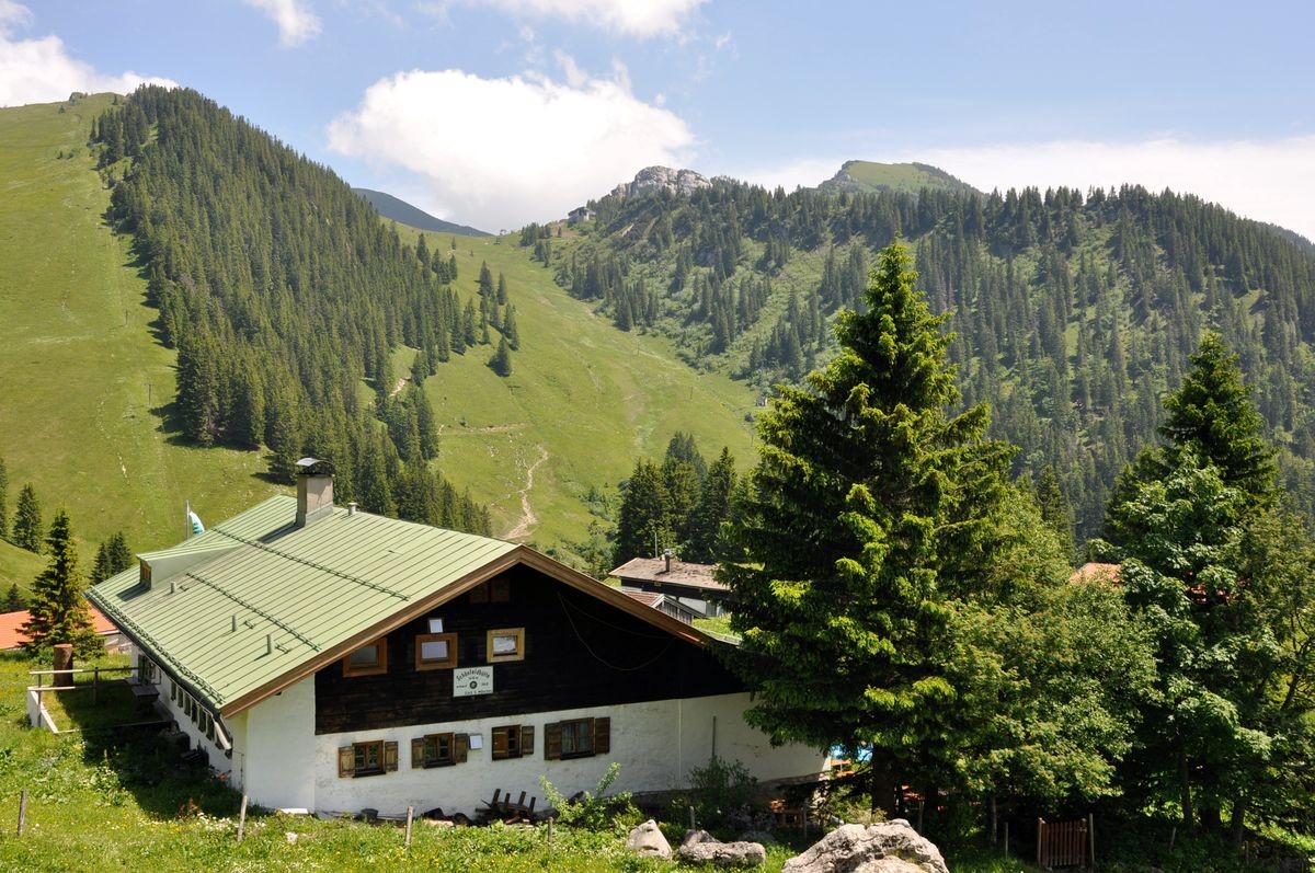 Die Schönfeldhütte in den Bayerischen Voralpen