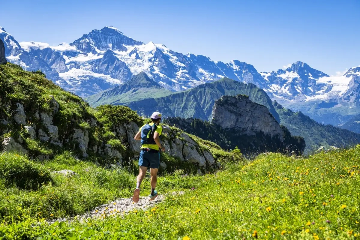 Ein Läufer beim Eiger Ultra Trail