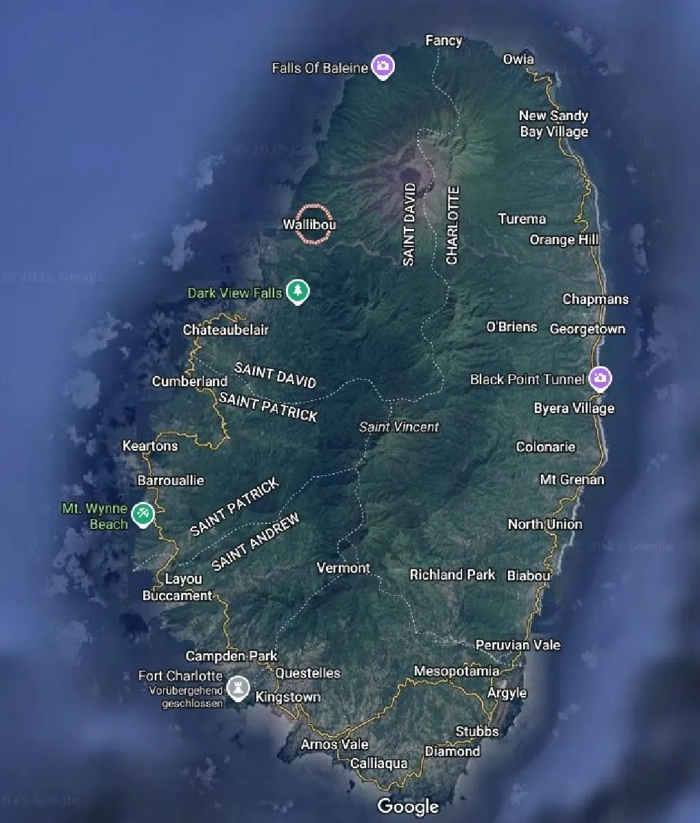 St.Vincent aus Google maps