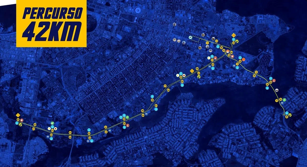 Strecke Maratona Monumental de Brasília