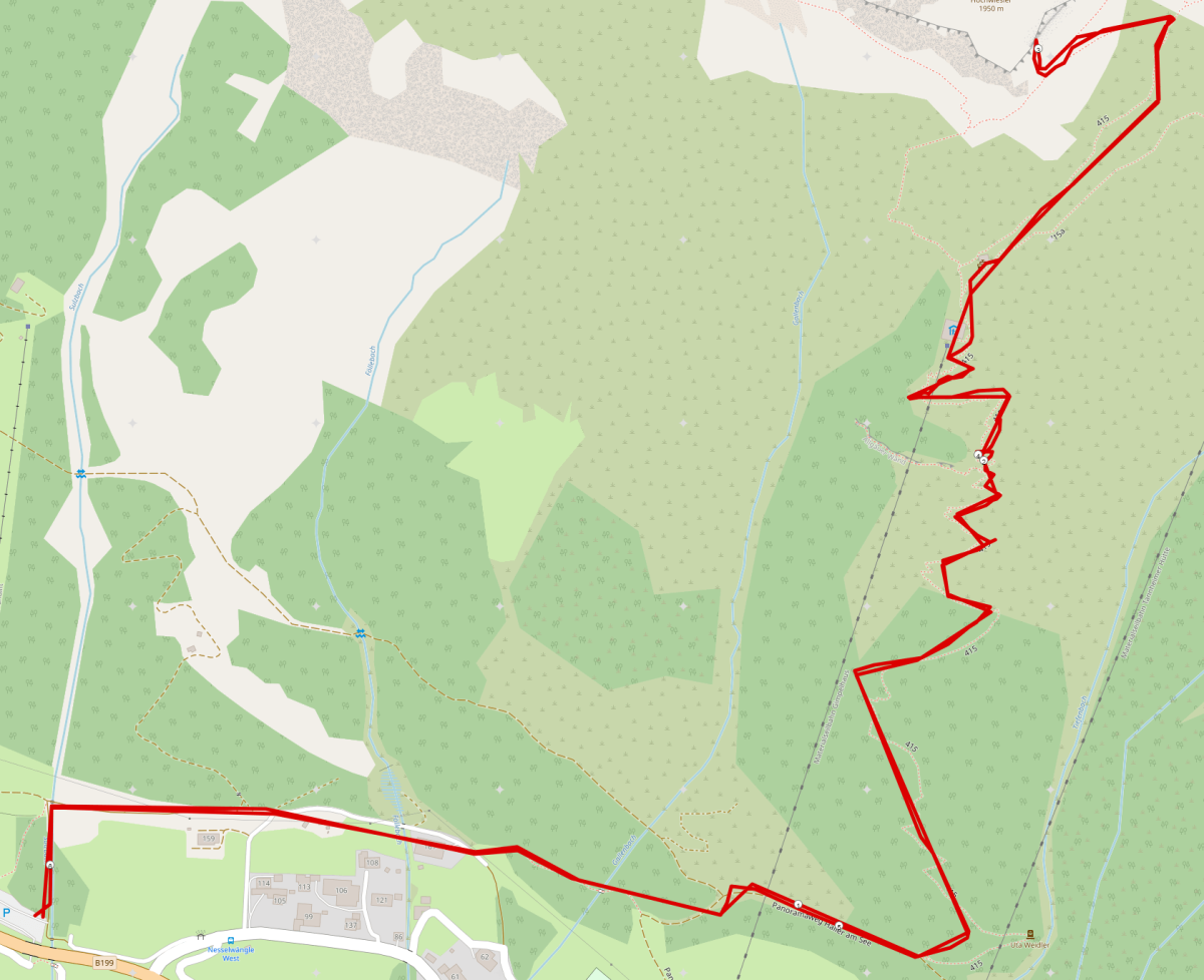 Hüttengrat Gimpelhaus Strecke