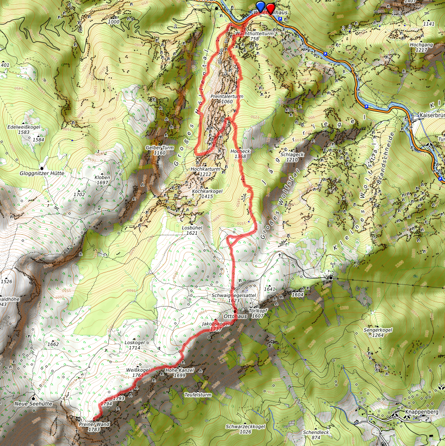 Teufelsbadstubensteig Route