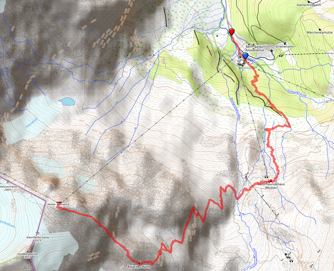 Route auf den Hohen Sonnblick