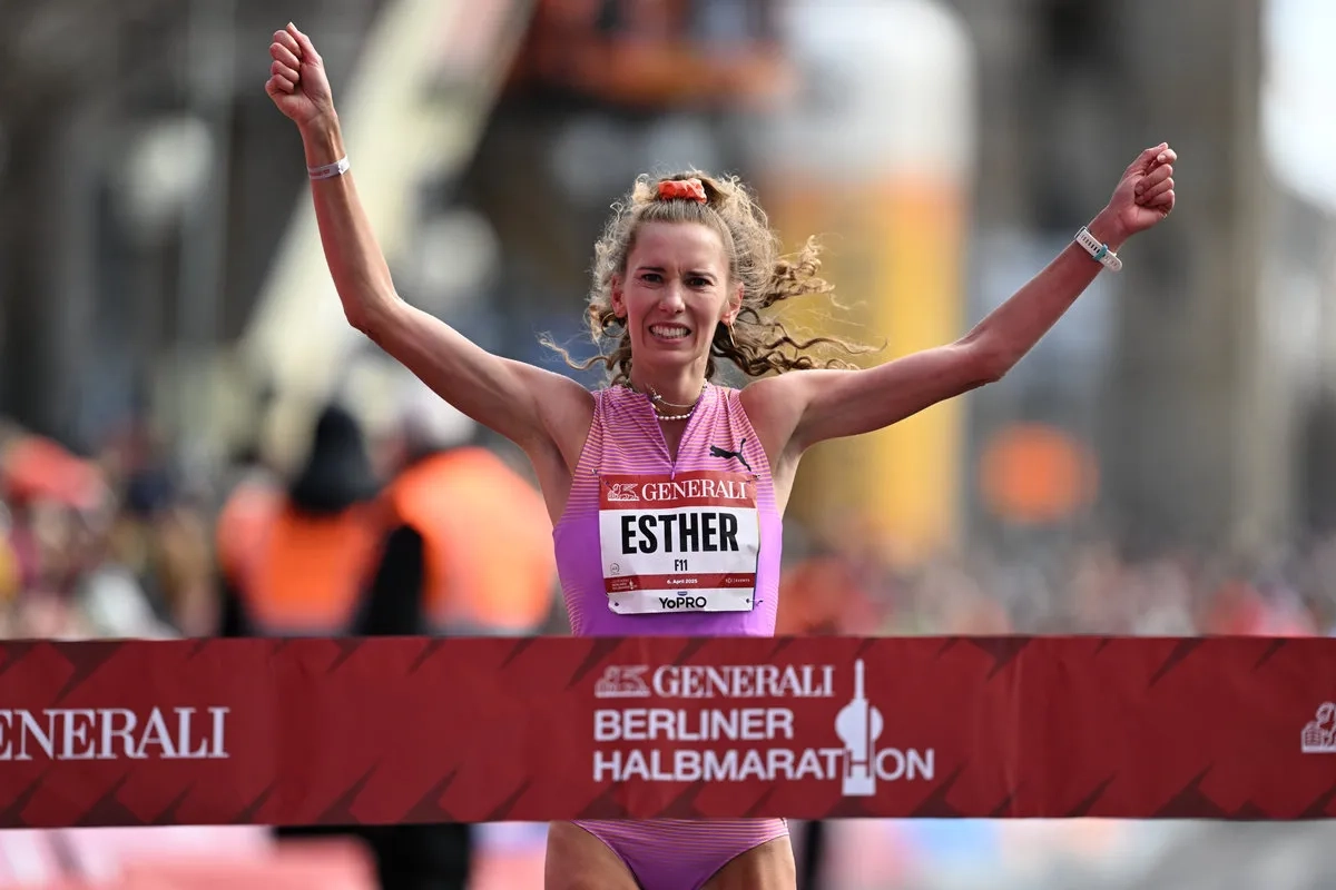 Esther Pfeiffer beim Berliner Halbmarathon